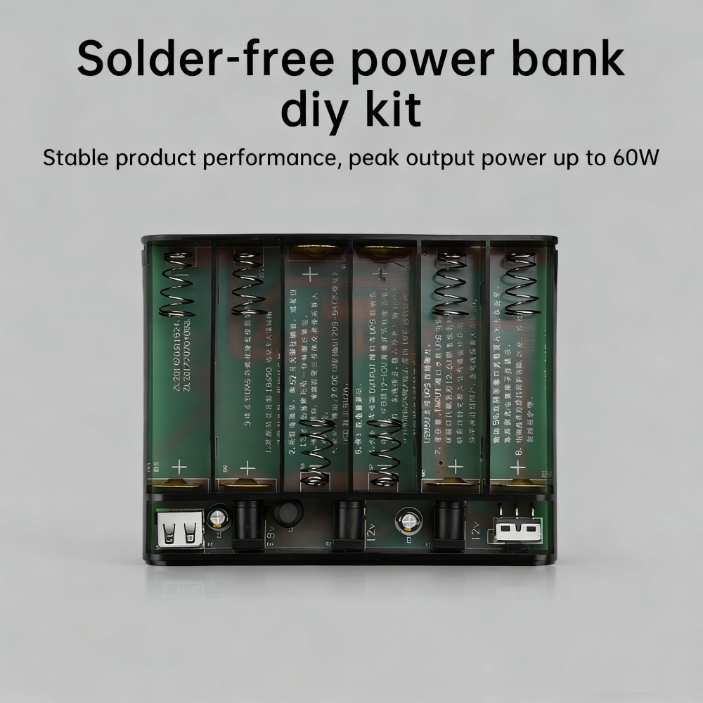 Keskeytymätön virtalähde tee-se-itse-varavirtalähde dc ups 5v 9v 12v lähtö 6x 18650 akku kodin reitittimeen matkapuhelimeen tablettiin modeemiin