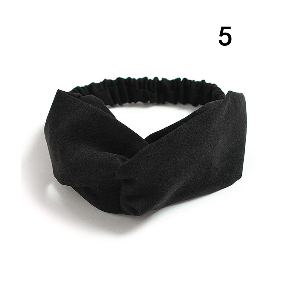 Suede Twist Tulband Vrouwen Haarband Bows Elastische Hoofddoek Sport Haarbanden Head Band Knoop Hoofdband Voor Meisjes Hoofddeksels Headwrap