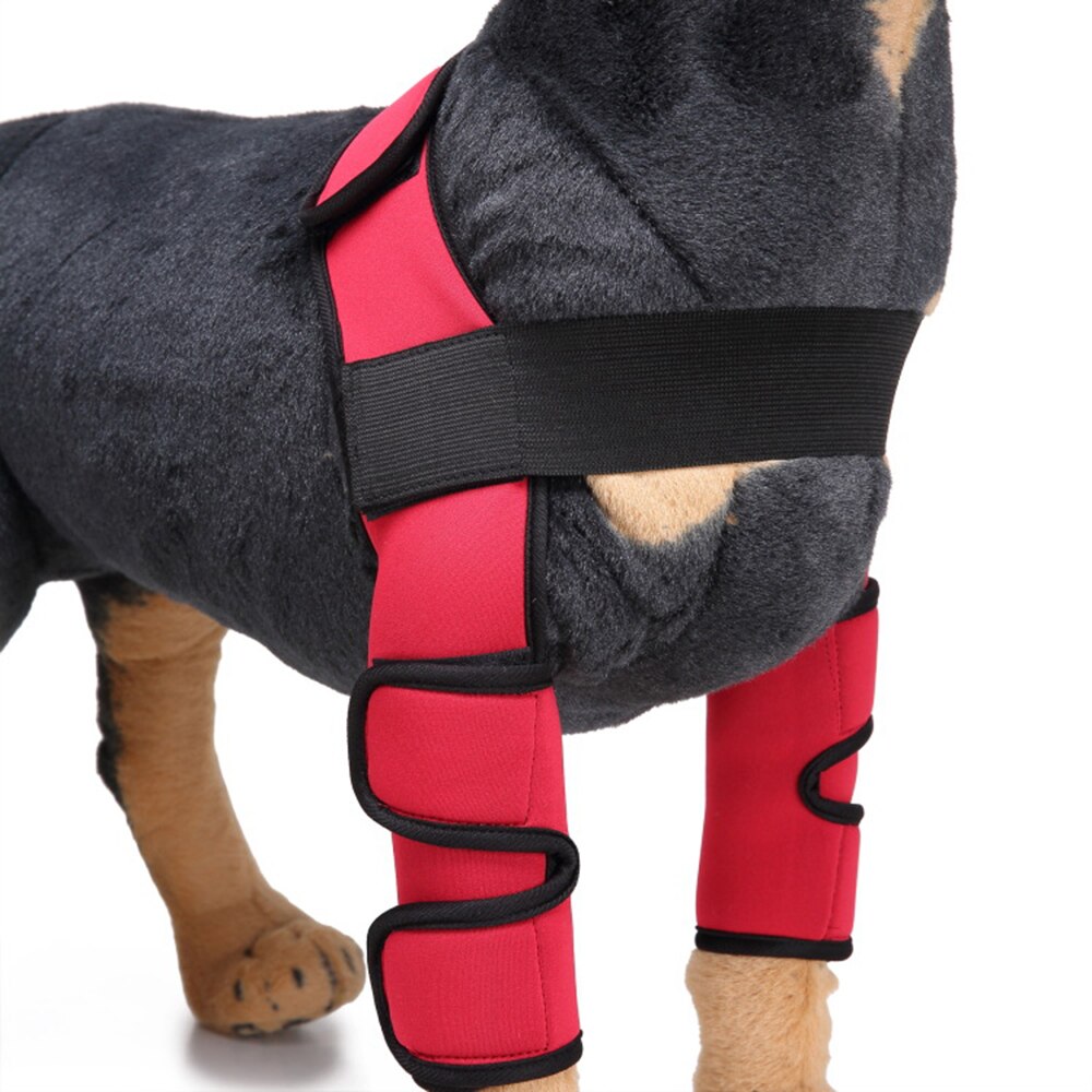 1 sæt hundealbuebeskytter ærme albuepude hund hundeben haseledsbeskyttelse sår med bandageindpakning heler forstuvninger hjælper: B / L
