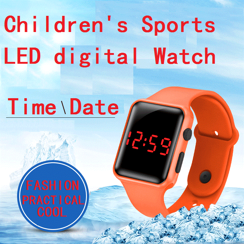 LED Student Electronic Watch Children Watch Suitable For Boys and girls Cute Bracelet Color watch