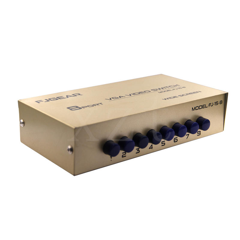 1pcs Newest 8 Port VGA SVGA Switch Box 8 Input 1 Output VGA Monitor Share Switch for Computer TV Box