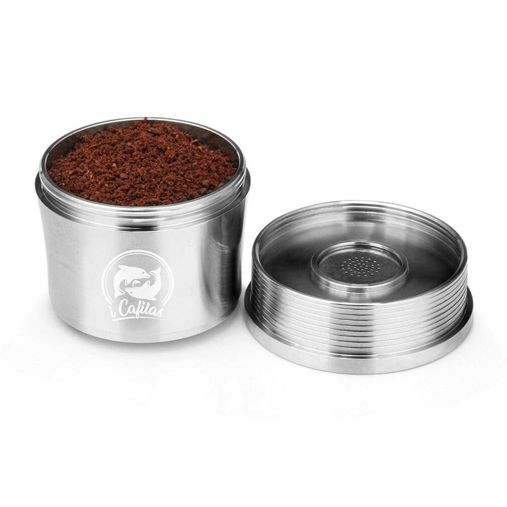 Rustfrit stål genopfyldelig kaffekapsel pod filter drypper sabotage kompatibel med illy kaffemaskine cn (oprindelse)