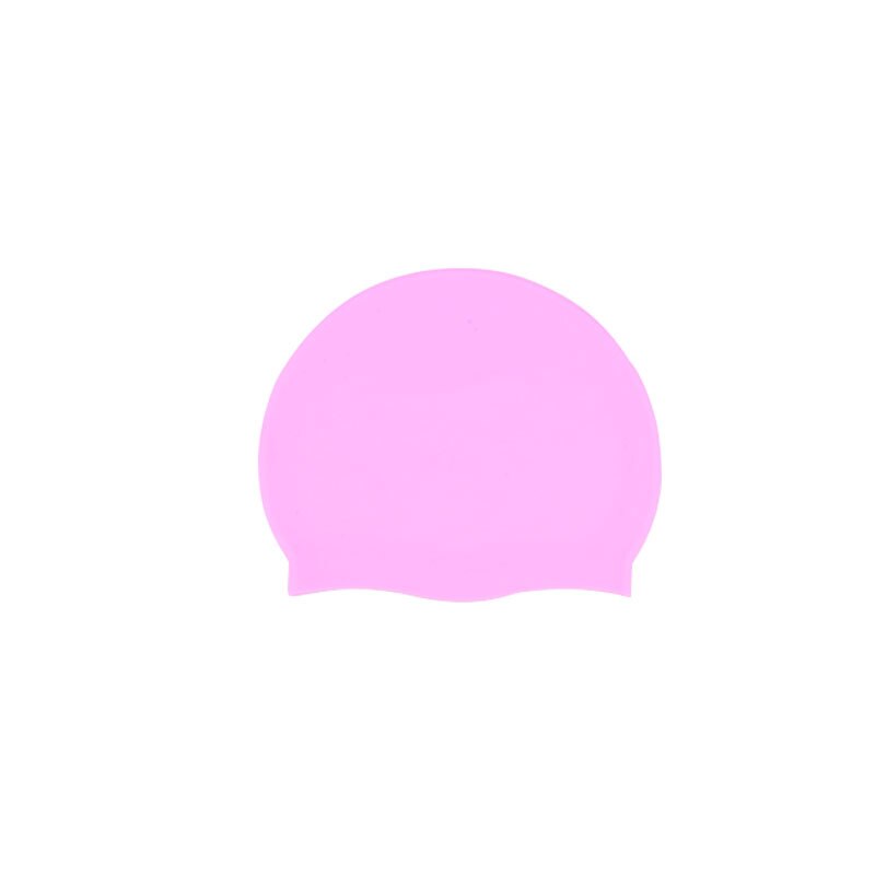 Gorros de natación protectores de oídos de silicona para niños y hombres accesorios de piscina de látex sombreros de natación Sute gorra de natación para niñas: Pink