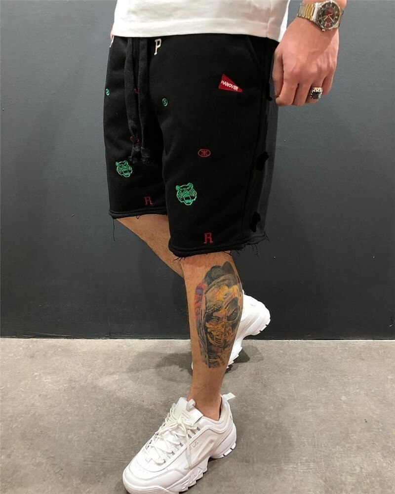 Zomer Bodybuilding Vijf-Point Broek Mannen Gym Fitness Oefening Casual Sport Broek Mode Trend Elastische Slanke Shorts