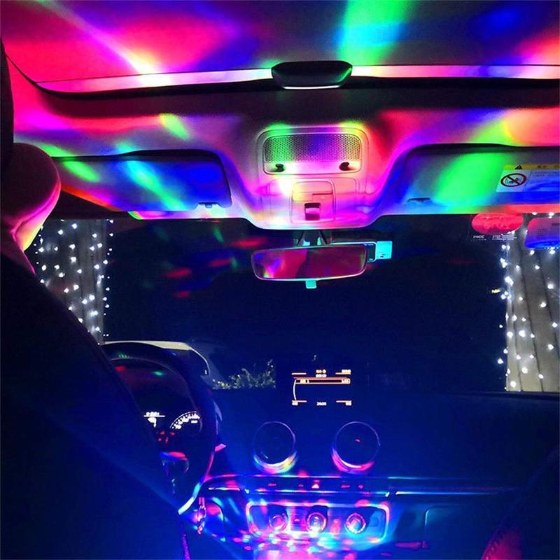 Mini lampe Disco USB pour scène, fête de noël, DJ, karaoké, voiture, téléphone portable, contrôle de la musique, boule magique en cristal, lumière colorée