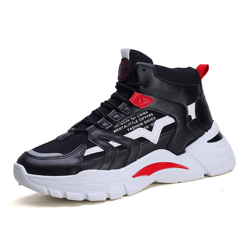 Mannen Schoenen Mannen Casual Schoenen Sneakers Lichtgewicht Ademend Mesh Lace Up Slijtvaste Flats Mannen casual Schoenen: Black / 7.5