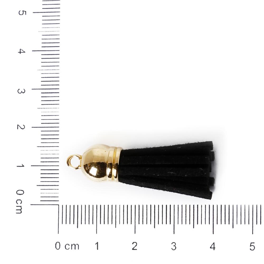 10 stuks vintage leren kwastjes, franje, spikes voor zelfgemaakte sleutelhangers, telefoon kwastjes, handgemaakte oorbellen, sieradenaccessoires: Zwart