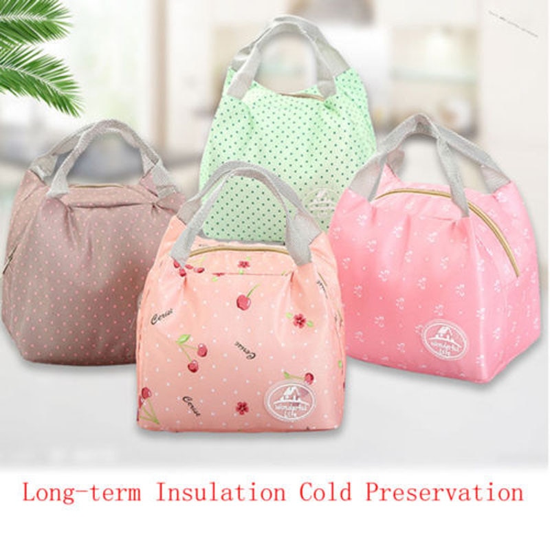 Functional Pattern Cooler Cute Portable Thermal Insulated Lunch Container Lunch Box Portable Food Storage Bag Picnic