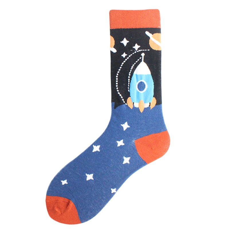 Gelukkig Kleurrijke Grappige Sokken Mannen Skateboard Shark Dinosaurus Astronaut Planeet Divertidos Hip Hop Sokken Harajuku Unisex Crew Sokken: 39