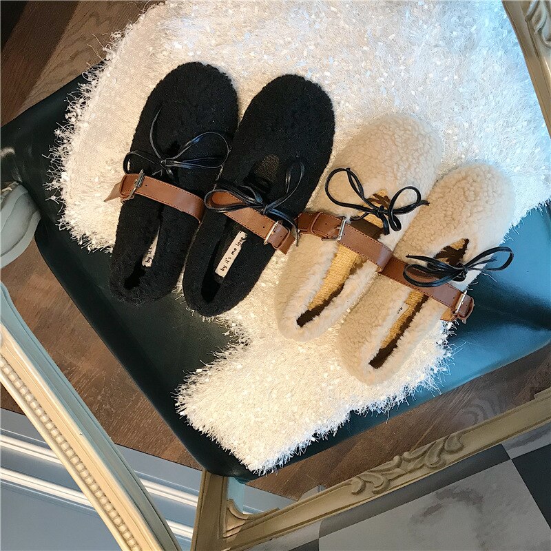 Tout-Match mocassin chaussures femmes mocassins fourrure décontracté femme baskets femmes talons bout rond bouche peu profonde automne mocassins hiver
