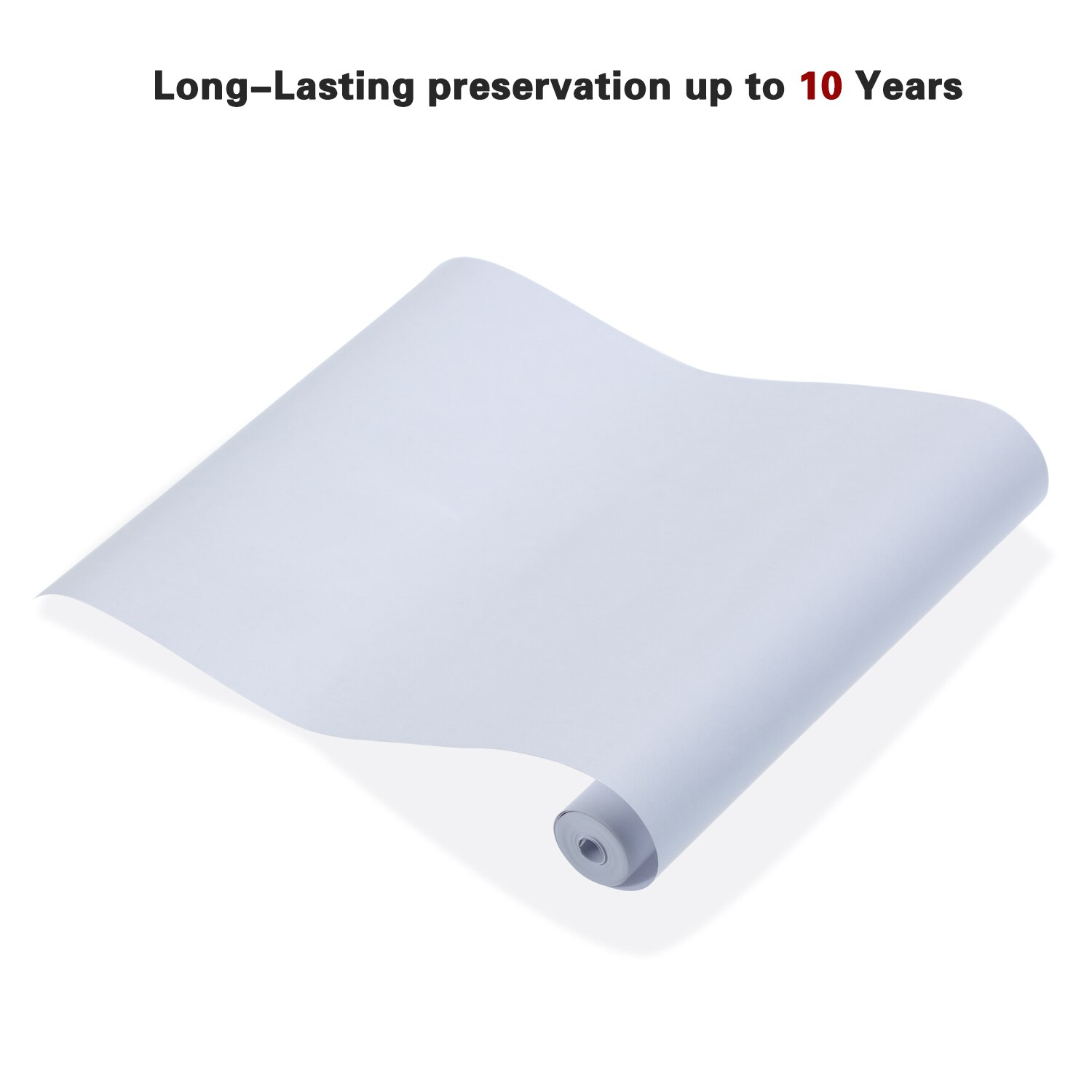 1 rulle  a4 hvid blank termoprint papir rulle 210*30mm(8.3*1.2in)  lang holdbarhed i 10 år
