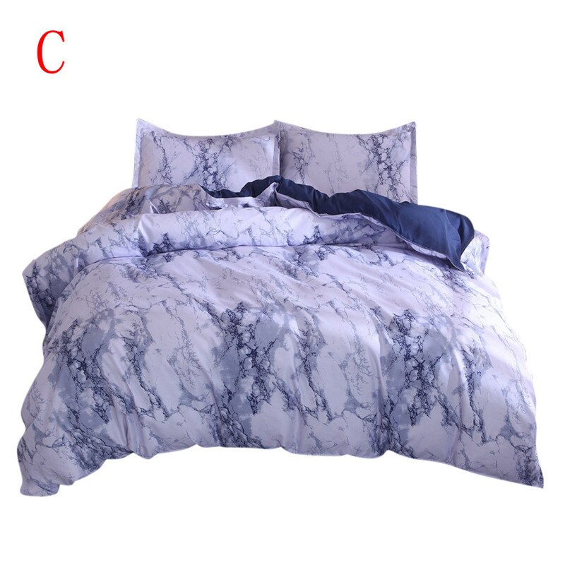 Bedst sælger enkel marmor sengetøj dynebetræk sæt dynebetræk dobbelt king size med pudebetræk seng foring # 0225: C