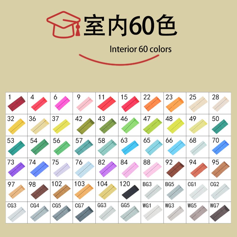 262-color double-tip pintura cor pode ser marcador... – Vicedeal