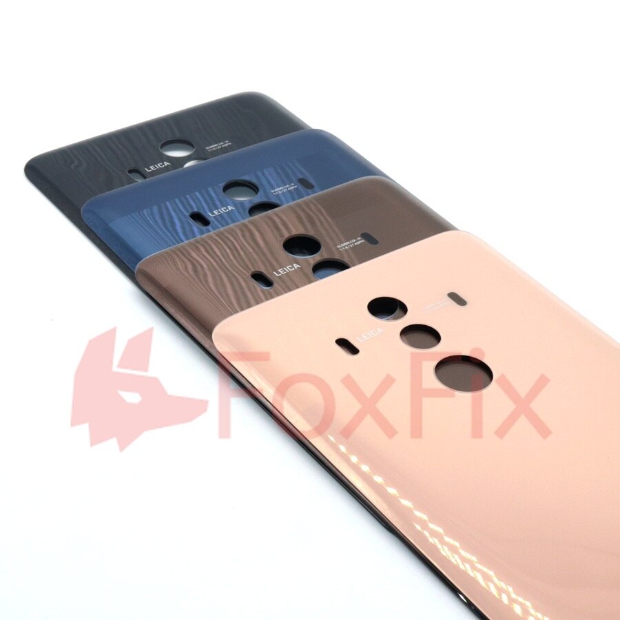 Bakglassdeksel til huawei kamerat 10 pro batterideksel bakdør glass kamerat 10 pro bakdeksel + reservedeler til fingeravtrykk