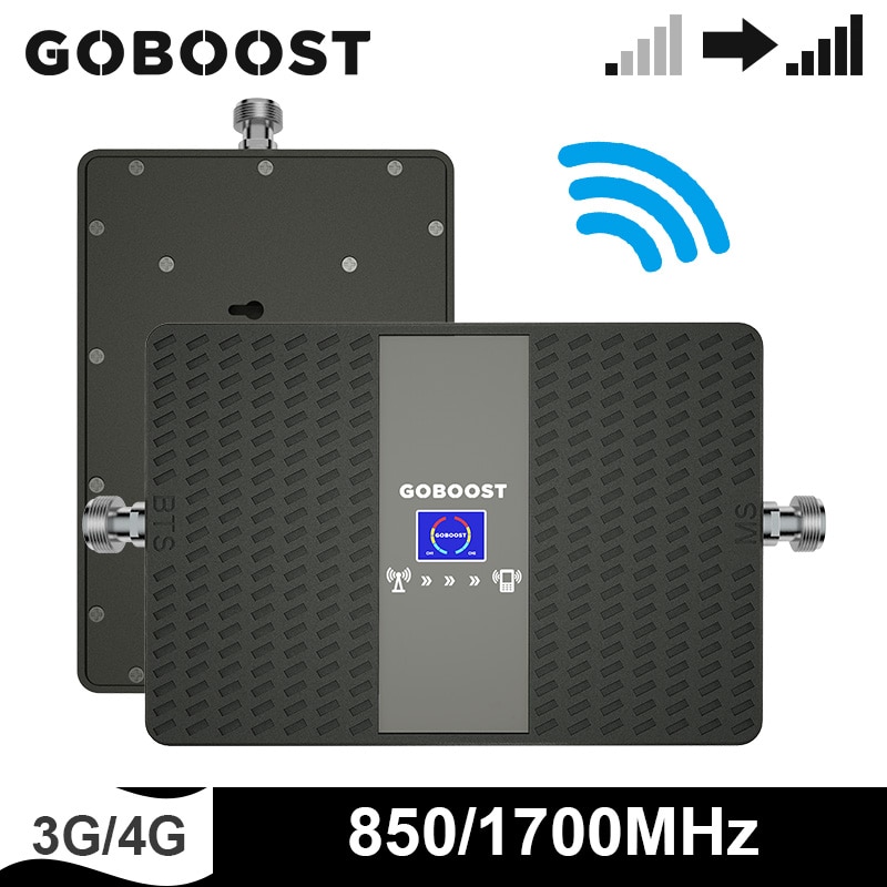 GOBOOST 3g 4g móvil de doble banda amplificador de señal de teléfono CDMA AWS 850 1700 MHz amplificador de señal banda 4 banda 5 repetidor