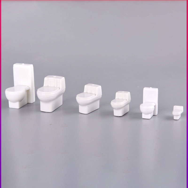 5 Stück 1/20 1/25 1/30 Puppenhaus Badezimmermöbel Spielzeug Toilette Closestool Miniatur Zubehör Puppenhaus Innenlayout