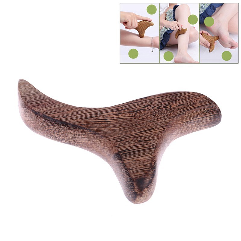 1pcs Body Neck Relax Blood Circulation Wooden Massager Triangle Trigeminal Fragrant Wood Reflexology GuaSha Tool SPA Therapy