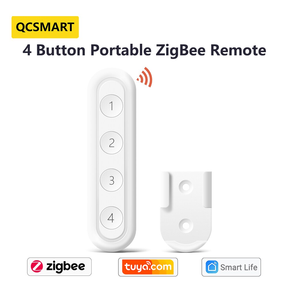 ZigBee 3.0 Wireless 8 Type Push Button Switch Remote Tuya Smart Life App Control Scene Automation ZigBee2MQTT Home Assistant: 4 Button Remote