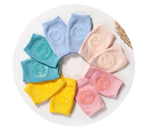 Niños antideslizantes que gatean codo infantes bebé accesorios sonrisa rodilleras Protector de seguridad rodillera calentador de piernas niñas niños