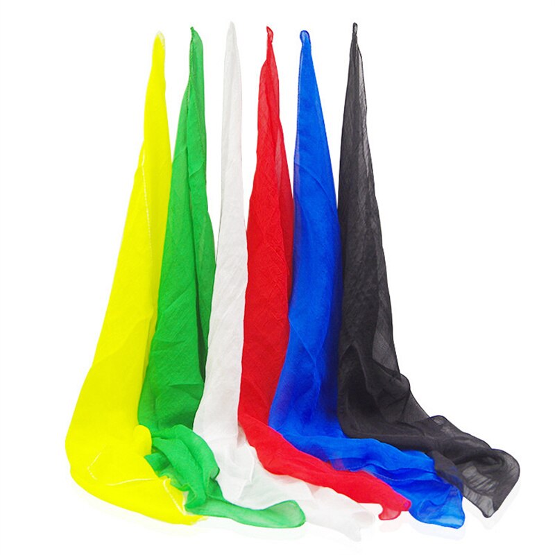 6 Kleuren Magic Speelgoed Zijden Goochelaar Sjaal Multicolor Ultra-Dunne Sjaals Goocheltrucs Podium Magic Props Klassieke Magia Speelgoed voor Kids: 30x30 Random color