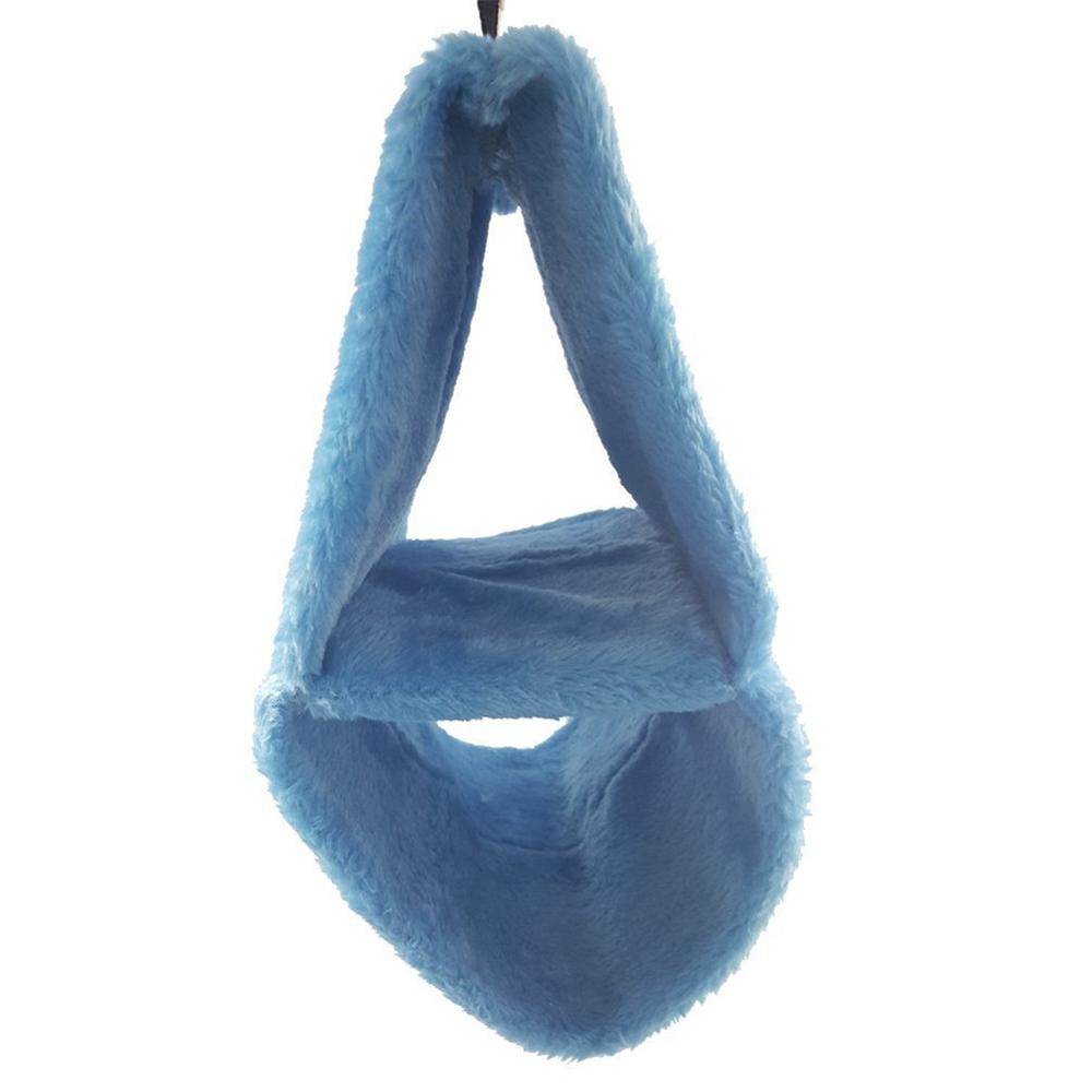 Huisdier Vogel Papegaai Hangmat Hut Tent, Dubbele Laag Warme Bed Nest, opknoping Cave Winter Grote Vogel Kooien Voor Papegaaien Baars: blue / S