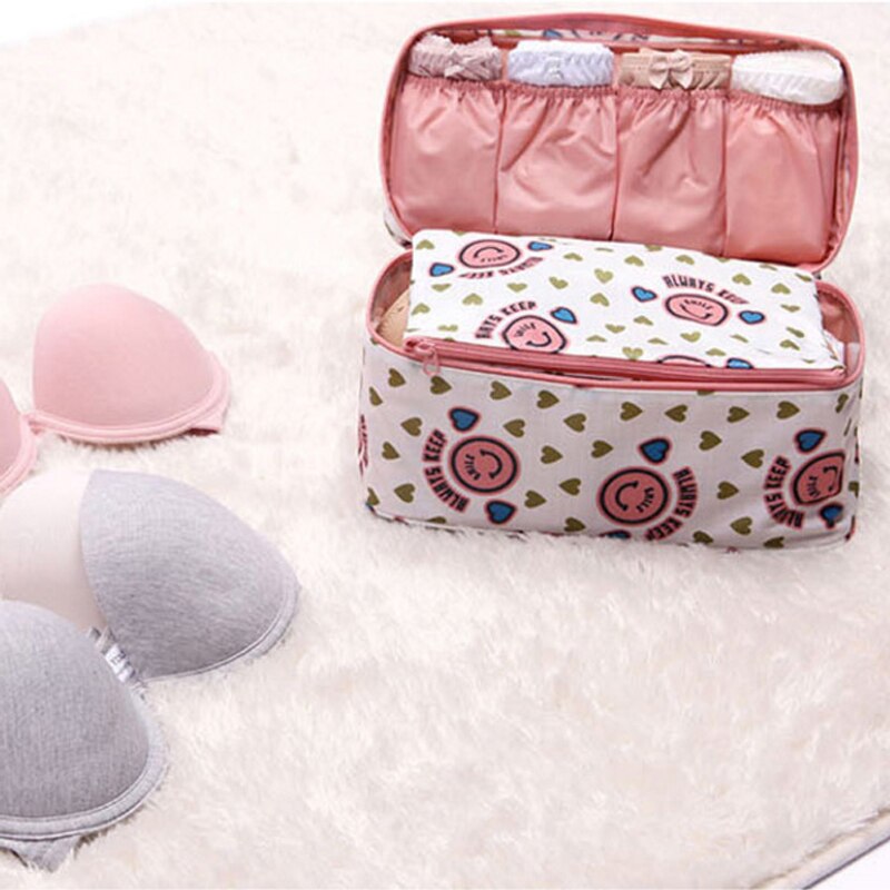 Travel Bag Compression Packing Cubes Bags Women Underwear Bra Sock Clothes Luggage Organizer Waterproof Traveling Bag