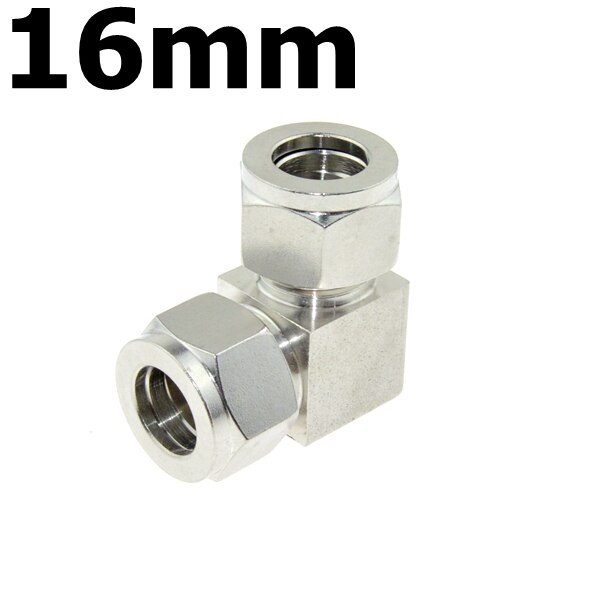 Stainless Steel 304 Compressor Double Ferrule Connector 6mm 8mm 10mm 12mm 1/4" 1/2" Pipe Tube Coupler Air Compression Fitting: 16mm