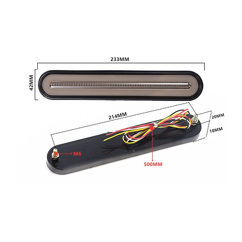 2PCS 100 LED Trailer Truck Brake Light Waterproof Neon 3 in 1 Halo Ring Tail Brake Stop Light Flowing Turn Signal Light Lamp