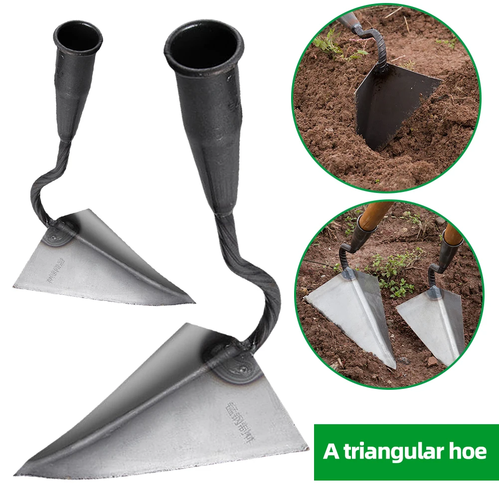 Triângulo de ponta pequena enxada para fazenda, torneamento de terra Solo solto Arado manual Arado manual Ferramentas de jardim Ferramentas agrícolas