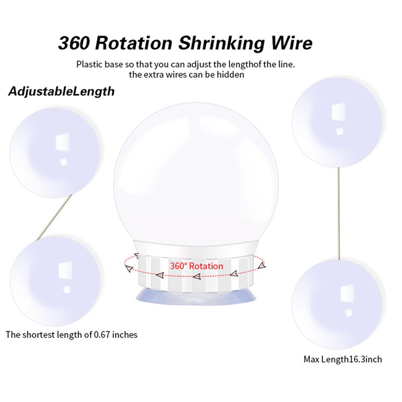 Hollywood Vanity Lights Stepless Dimmable Wall Lamp LED 12V Makeup Mirror Light Bulb 6 10 14Bulbs Kit for Dressing Table