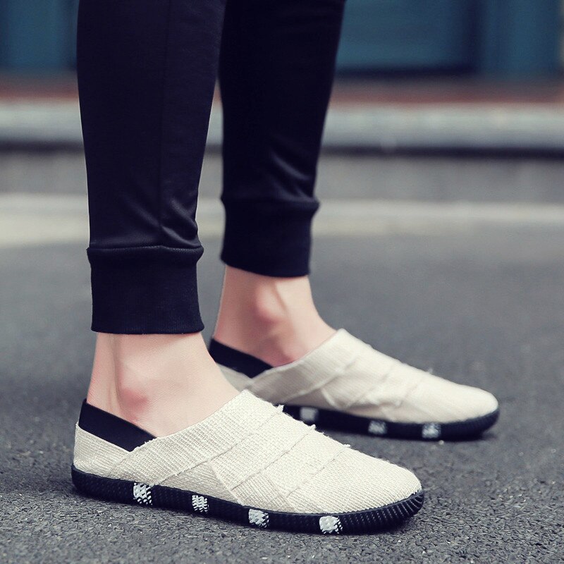 PUPUDA uomo scarpe Casual espadrillas traspiranti uomo Slip On mocassini scarpe comode Sneakers uomo moda scarpe di tela mocassini M