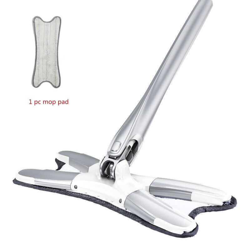 Balai serpillière plat de type X, outil de nettoyage ménager sans les mains, serpillière paresseuse, serpillière à 360 degrés: Rouge