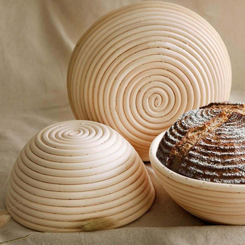 Round Natural Rattan Bread Fermentation Basket Countryside Style French Bread Mass Proofing Baskets Dough Baskets