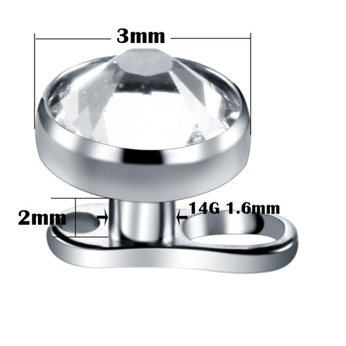 20 stuks/partij  g23 titanium micro dermal anchor topset met basis dermal piercing hide in skin dermal ringen piercings lichaamssieraden: Stijl 7