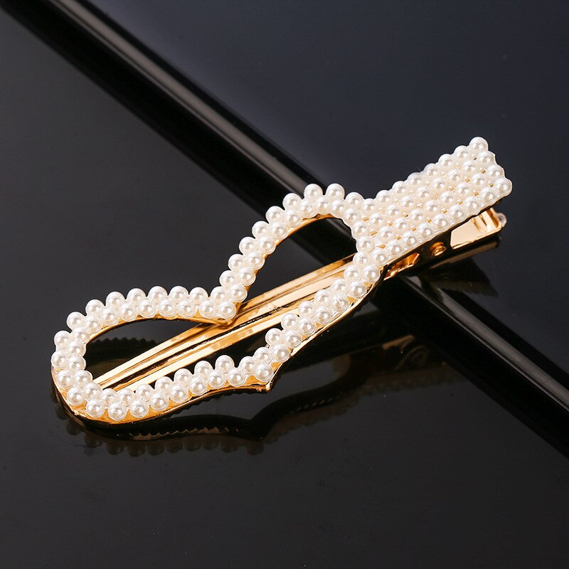 Neue Koreanische Simulierte Perle Barrettes Perlen Geometrische Frauen Haar Clip Griffe Mädchen Schmuck Haar Stifte Haar Zubehör: Türkis