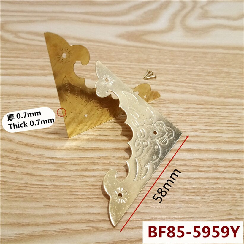 16pcs/Lot Iron Metal Angle Corner Brackets Gold Bronze 40mm Notebook Cover For Menus Photo Frame Furniture Decorative Protector