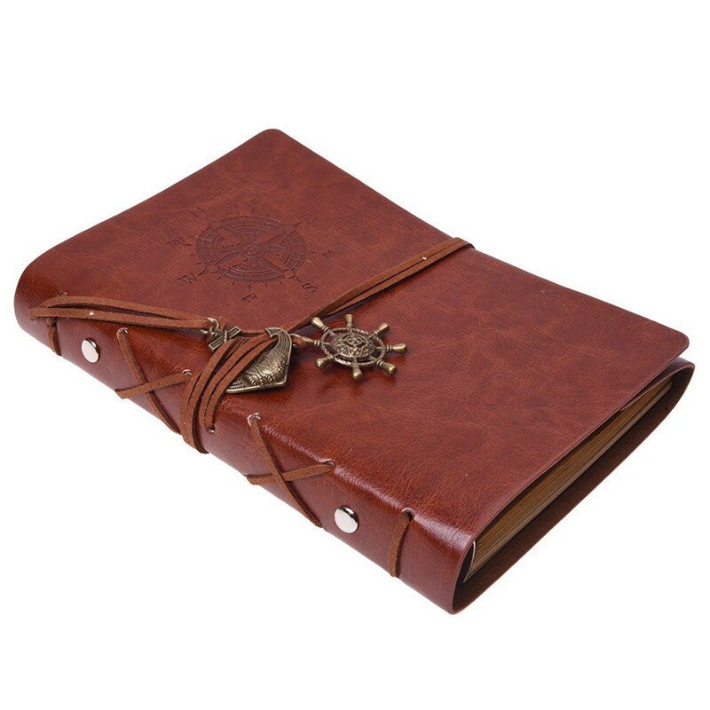 Retro Personality Notebooks Journal Notepads Ring Binder Diary Notebook Light Brown S &amp; Refillable Notebook Journals,A6 Leather