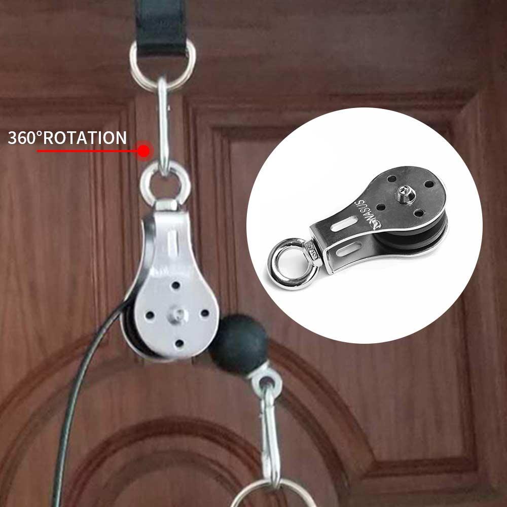 Fitness DIY Pulley Cable Machine Arm Strength Training Rope Cable Pulley System Durable Home Gym Workout Equipment Removable