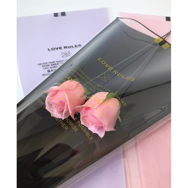 10 stk/parti engelsk trykk blomst innpakningsposer mini bukett pose enkel rose pose blomster innpakningspapir blomsterbutikk rekvisita