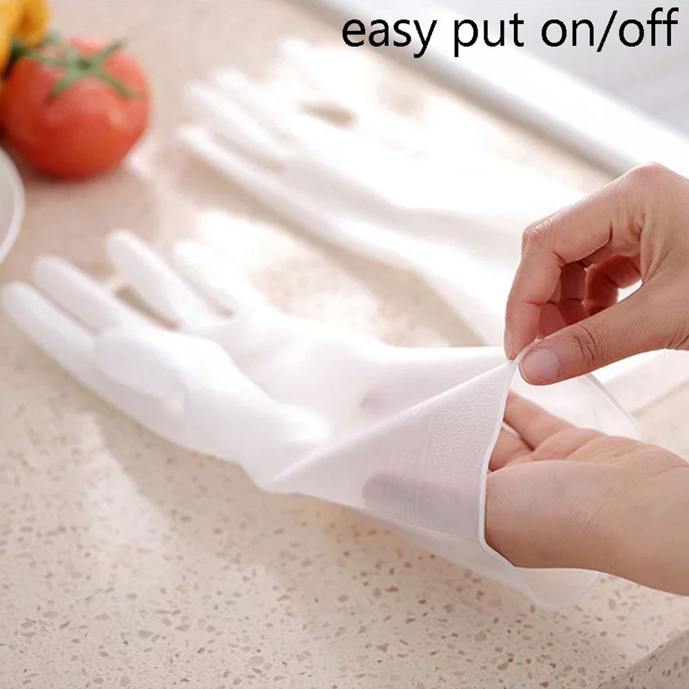 Guantes de limpieza antideslizantes para el hogar, manoplas duraderas para lavar platos, para ama de casa, suministros de limpieza de cocina, 1 par
