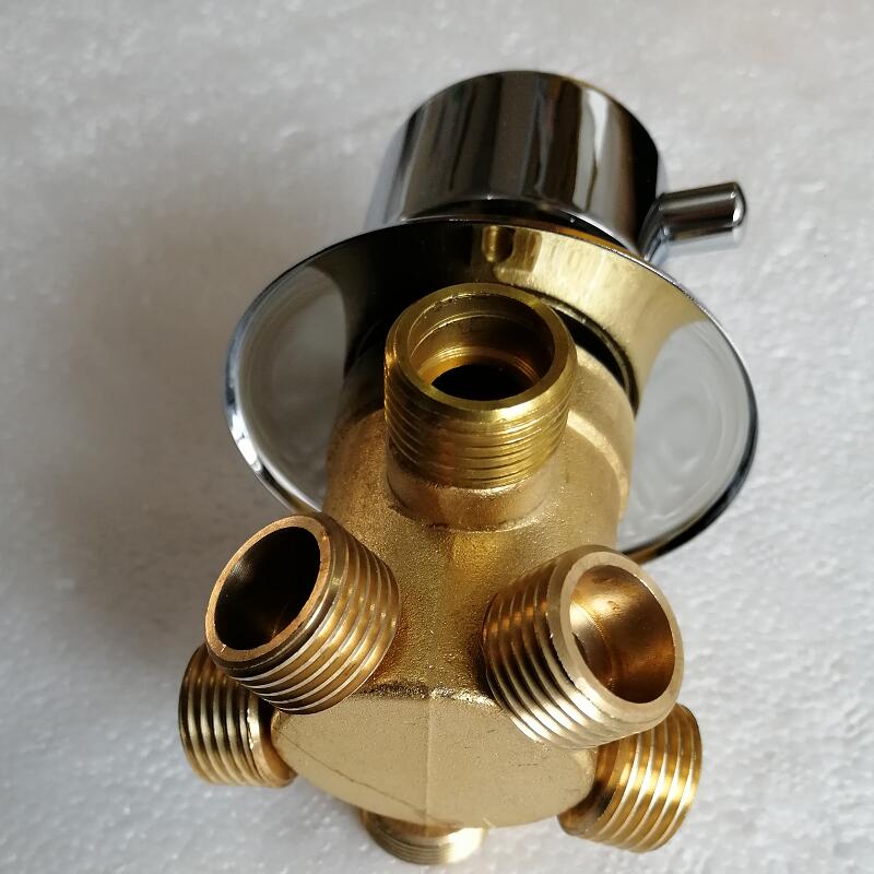 MTTUZK badrandcombinaties 2/3/4/5 Manieren water outlet messing douche tap schroef of intubatie split douchecabine douche mengkranen: 5ways screw thread