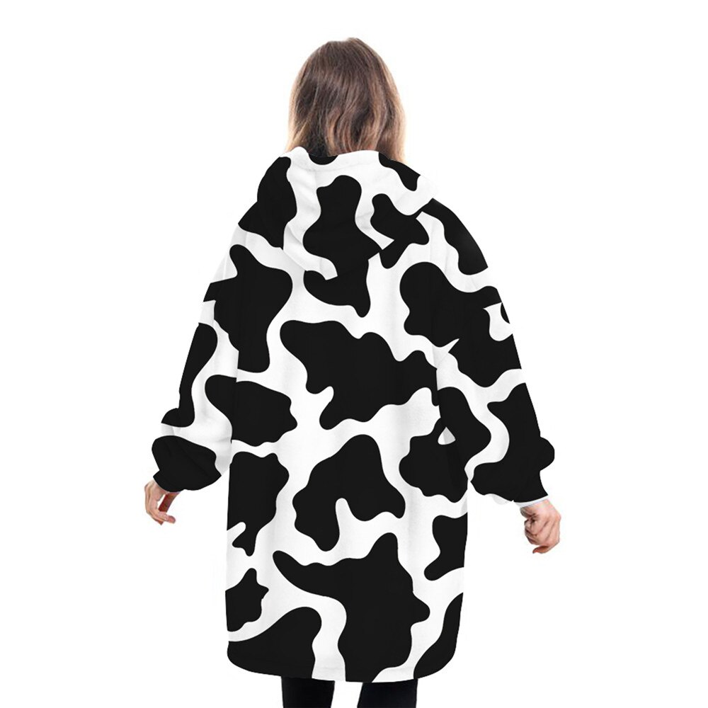 New Kids Unisex stampato indossabile coperta felpa con cappuccio Chikdren Boy Girl Fleece felpa con cappuccio oversize inverno caldo canguro 7-13Y