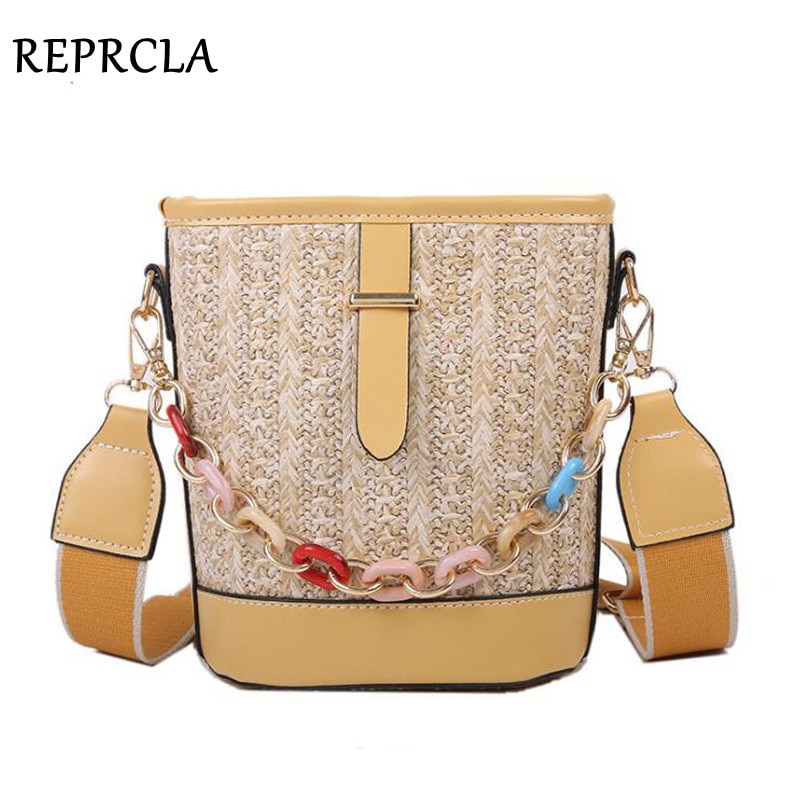 Zomer damestas breien emmer schoudertas casual kleine crossbody tassen chai dames handtassen