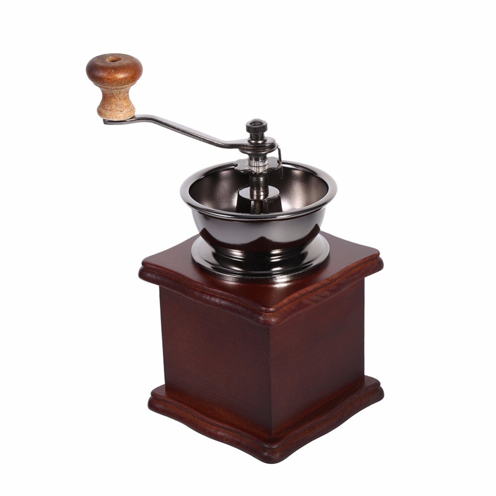 Cafetera Coffee Maker Mill Wooden Metals Retro Mini Manual Coffee Grinder Hand Maschine Bean Conical Burr