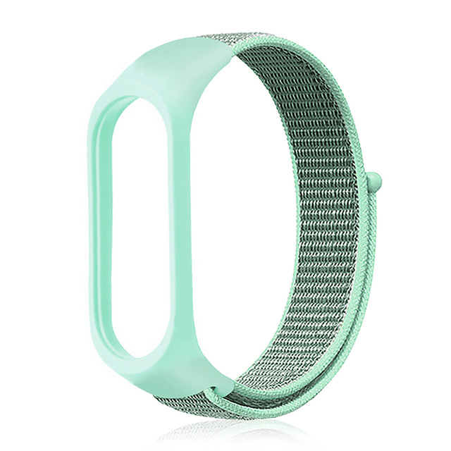 Correa de nailon para Xiaomi Mi band 5, repuesto de pulsera transpirable Xiomi Mi5 NFC, correa para Xiaomi Mi band 5: Green