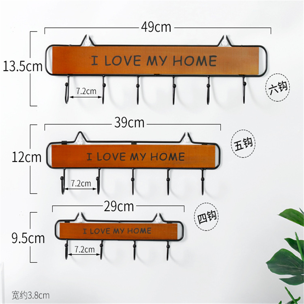 Mounted Clothes Wall Hanger 4 door Hooks Hat Key Holder Coat Rack Hanging Storage Shelf For Home door hanger towel hanger