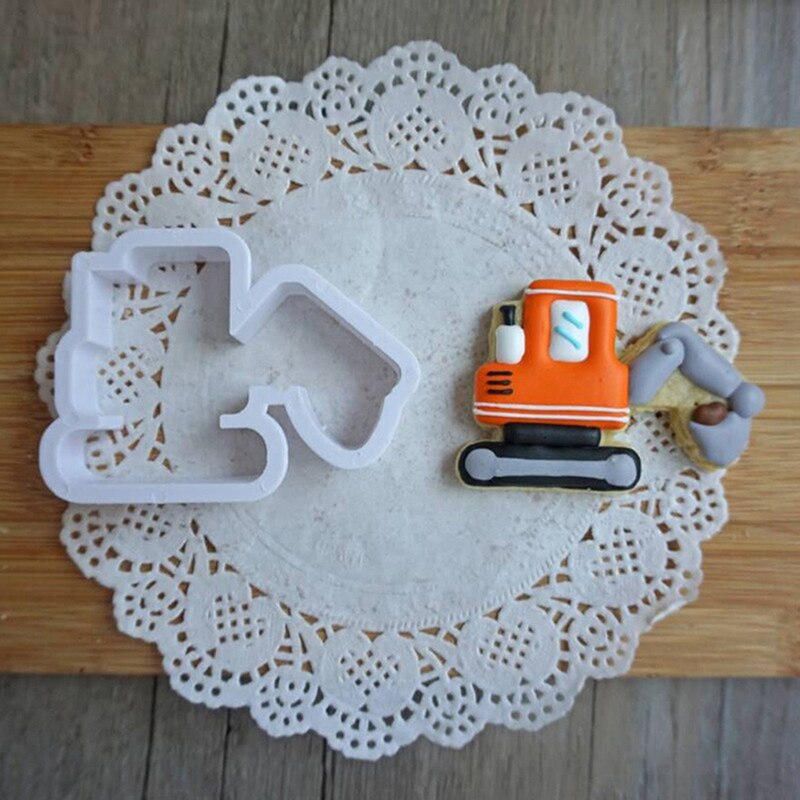 8 stuks/set plastic diy transport auto koekjesvorm cake gebak fondant mal stempels uitsteker taart decoratie gereedschap