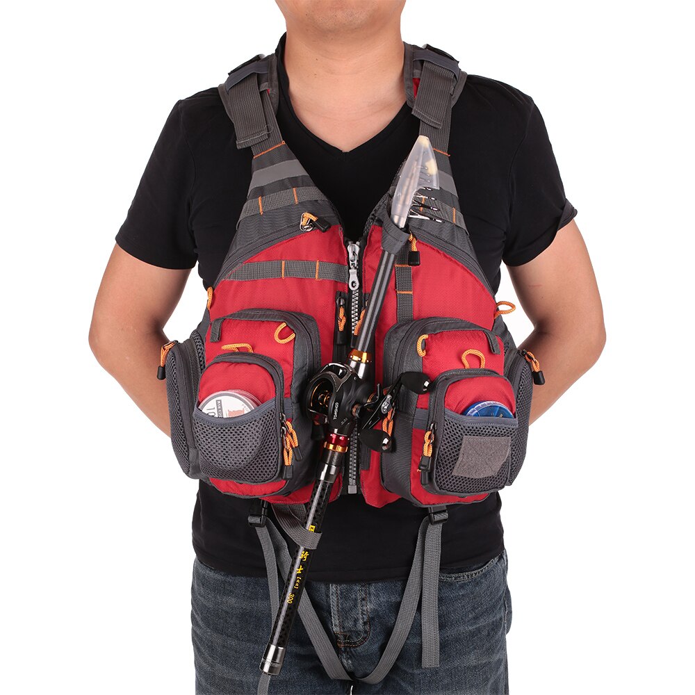 Lixada udendørs fluefiskervest liv superior 209lb leje redningsvest vest fleecet vest flydende til pesca