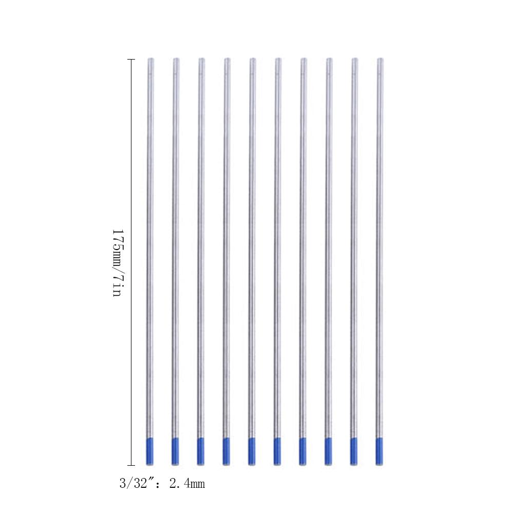 10 pakke tig-sveising wolfram-elektroder 2%  lanthanerte/cerierte/thorierte med 7 " lengde og diameter for tig-sveising