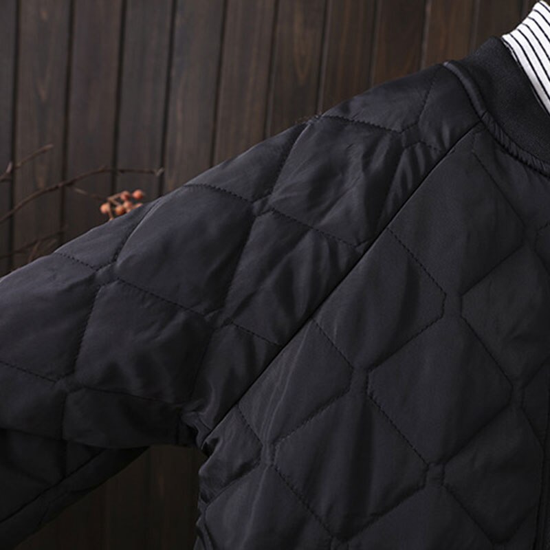 Parka negra Otoño Invierno para mujer de talla grande, abrigos y chaquetas sólidas de manga completa con cremallera, chaqueta de plumón para mujer, novedad de